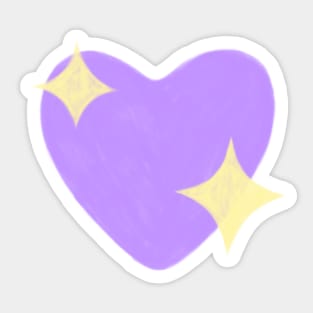 BTS purple sparkle heart Sticker